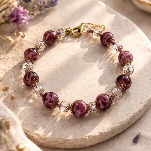 Elegant Purple Beaded Bracelet